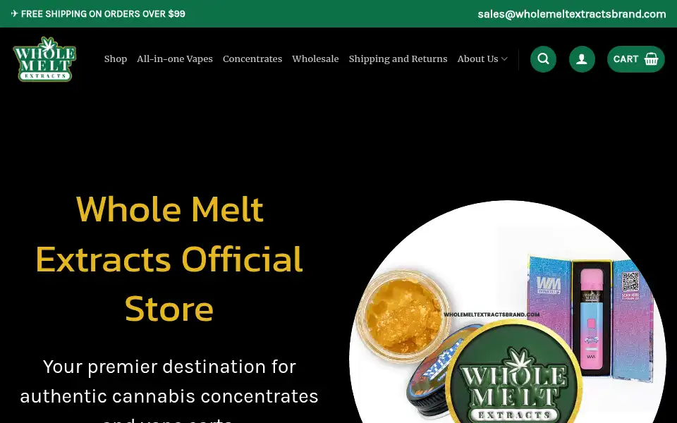 Screenshot of wholemeltextractsbrand.com