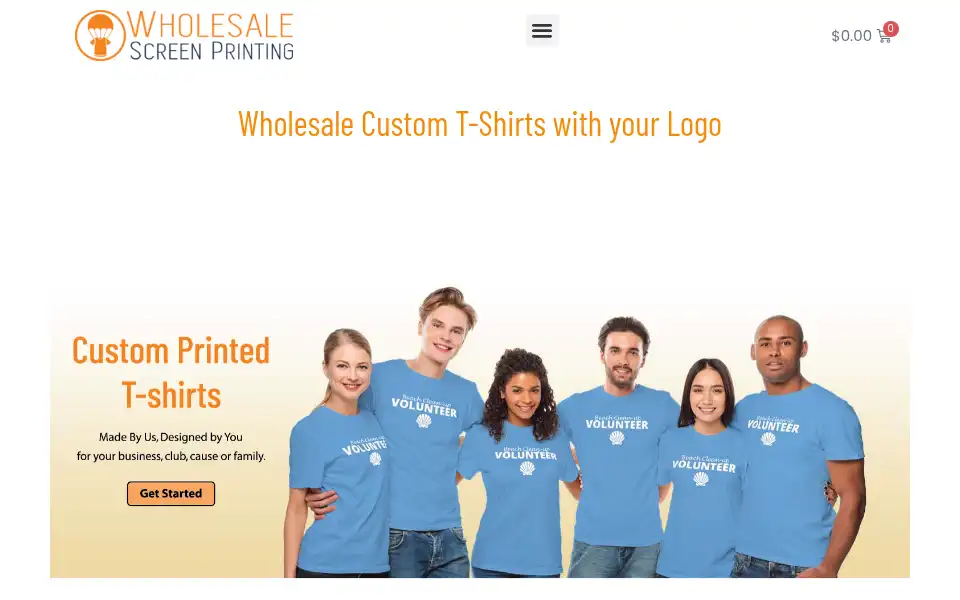 Screenshot of wholesalescreenprinting.com