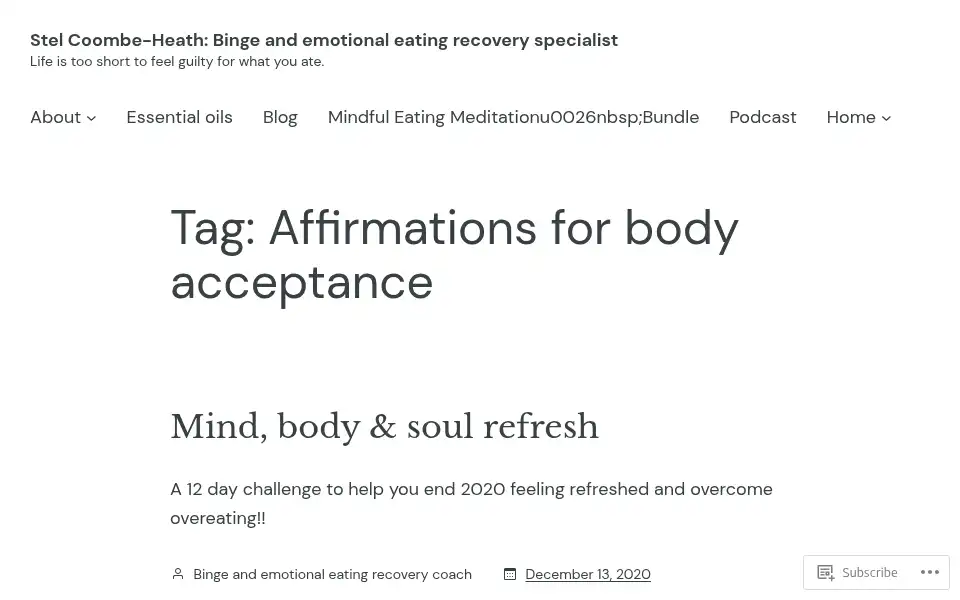 Screenshot of wholesomelifestyleproject.com