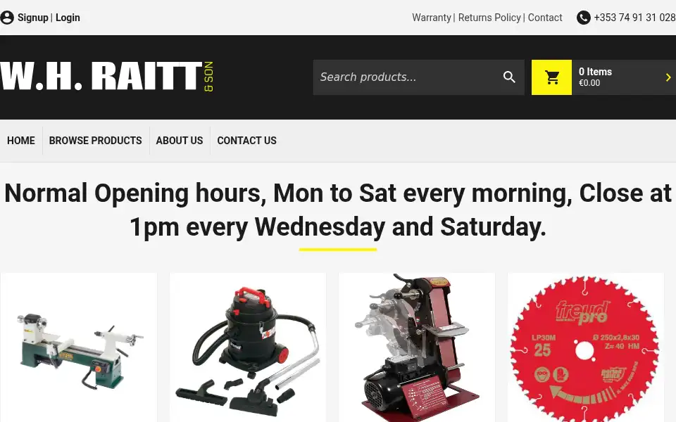 Screenshot of whraitt.ie