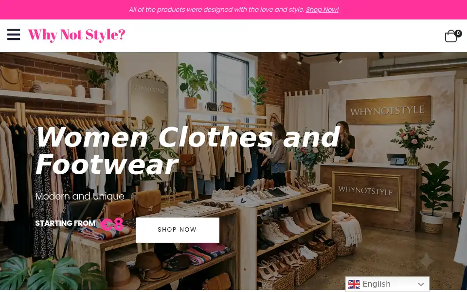 Screenshot of whynotstyle.ie