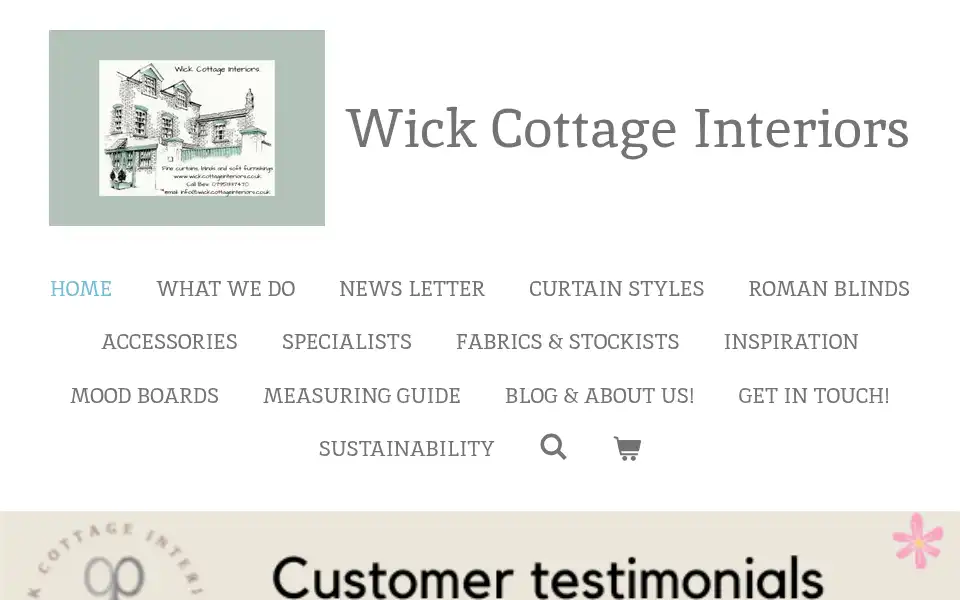 Screenshot of wickcottageinteriors.co.uk
