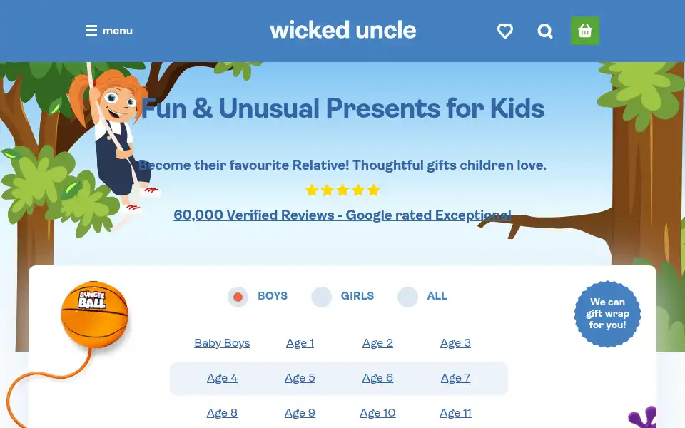 Screenshot of wickeduncle.co.uk