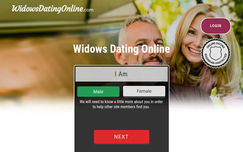 Screenshot of widowsdatingonline.com