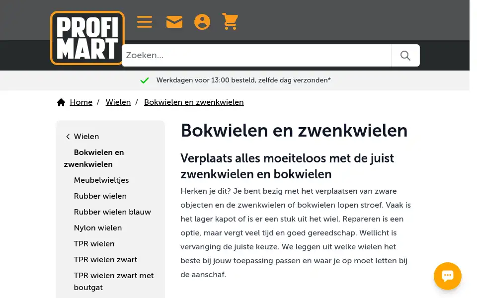 Screenshot of wielencentrale.nl