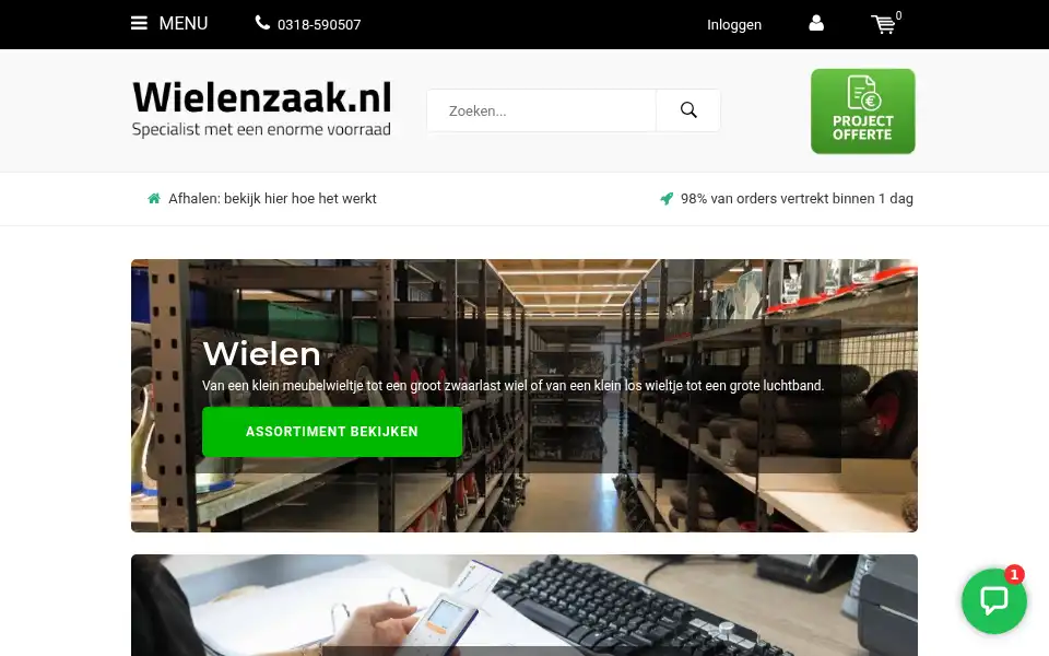 Screenshot of wielenzaak.nl