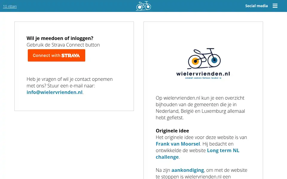 Screenshot of wielervrienden.nl