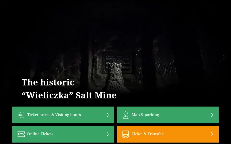 Screenshot of wieliczka-saltmine.com