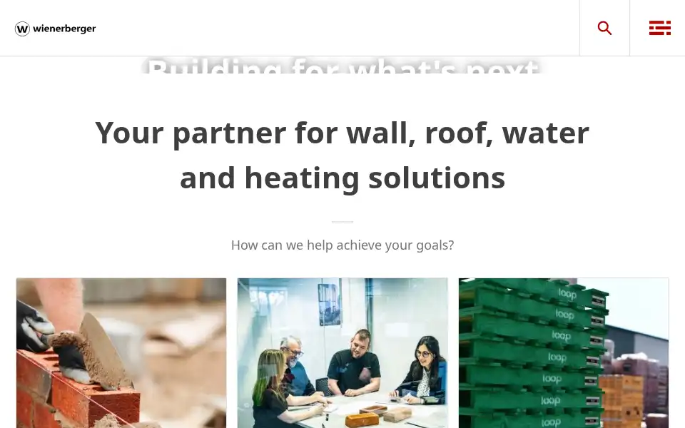 Screenshot of wienerberger.co.uk
