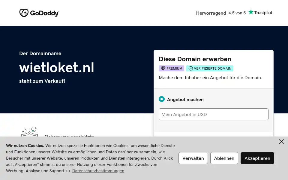 Screenshot of wietloket.nl