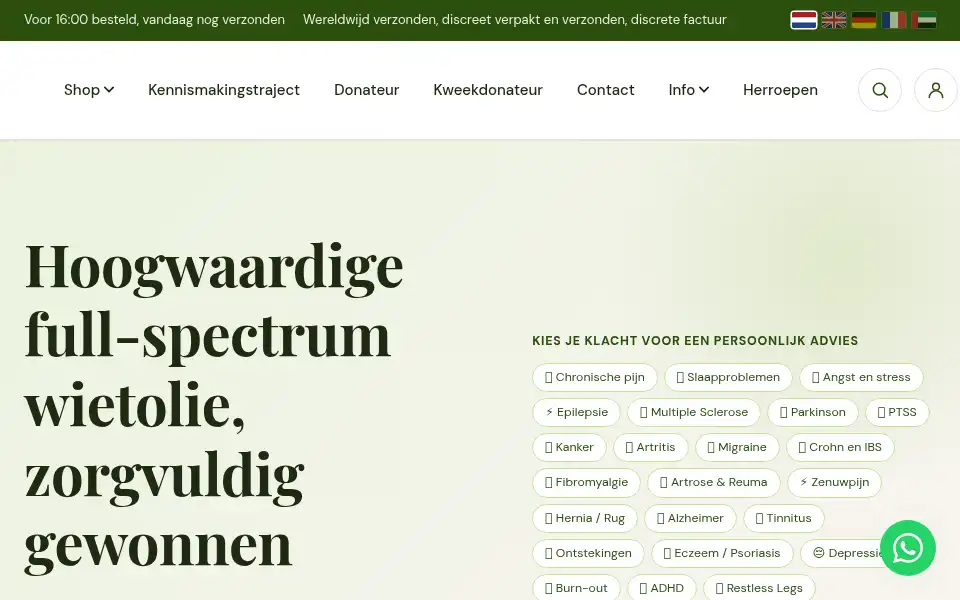 Screenshot of wietoliepuur.nl
