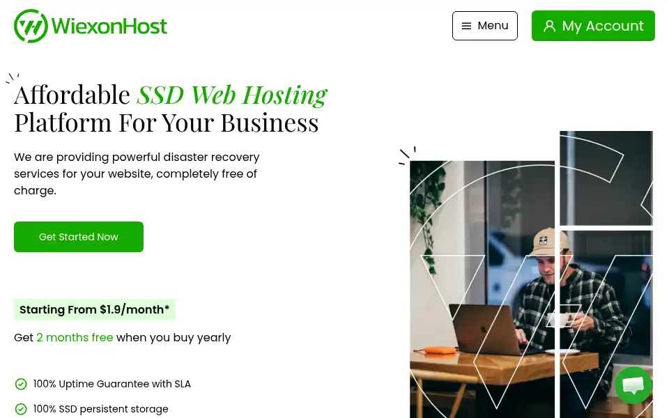 Screenshot of wiexonhost.com