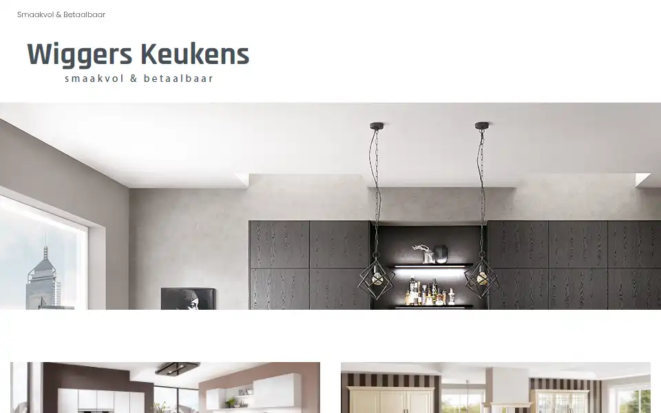 Screenshot of wiggerskeukens.nl