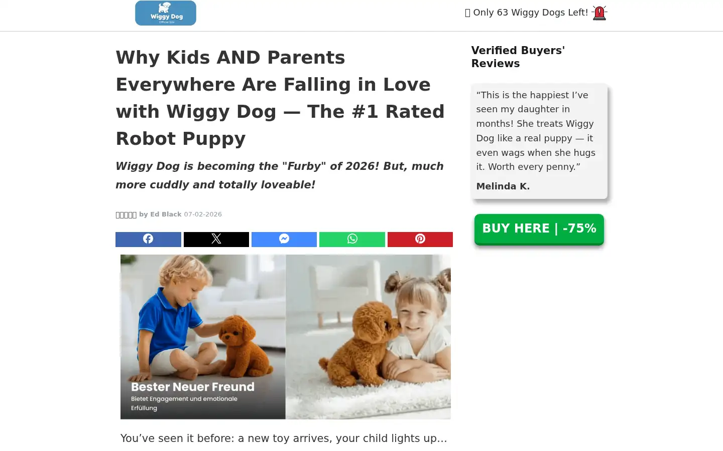 Screenshot of wiggy-dog.com