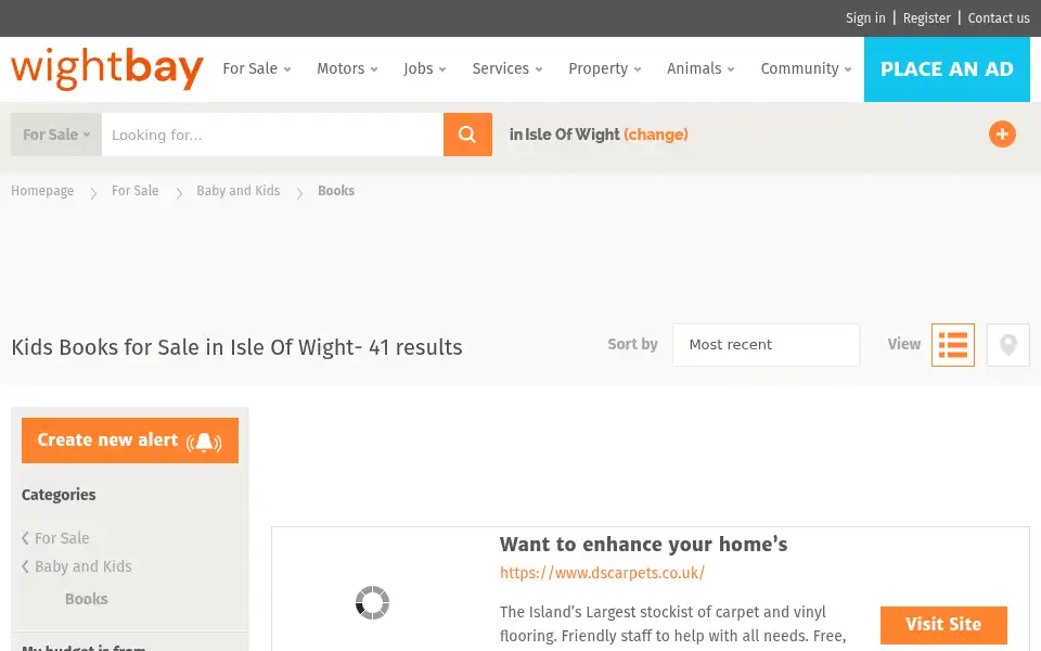 Screenshot of wightbay.com