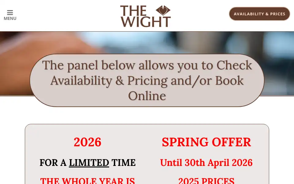 Screenshot of wighthotel.co.uk