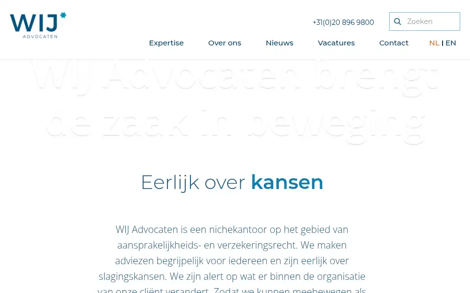 Screenshot of wijadvocaten.nl