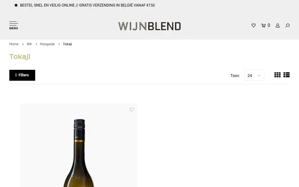 Screenshot of wijnblend.be