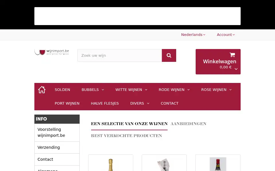 Screenshot of wijnimport.be