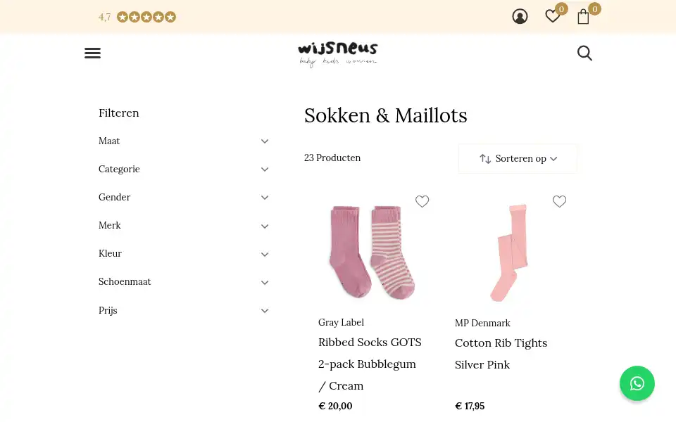 Screenshot of wijsneus.nl