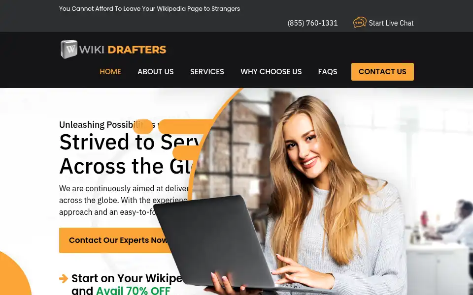 Screenshot of wikidrafters.com