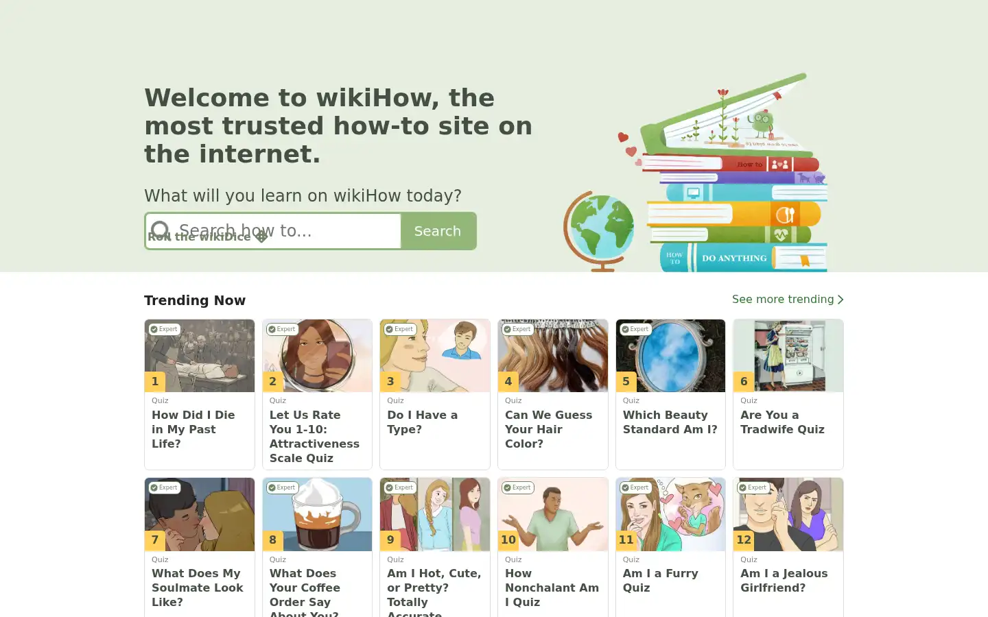 Screenshot of wikihow.com