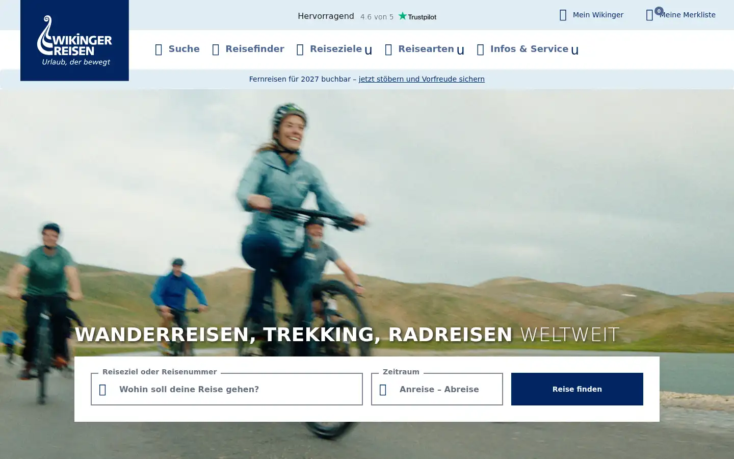 Screenshot of wikinger-reisen.de