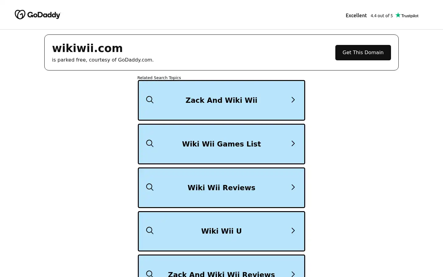 Screenshot of wikiwii.com