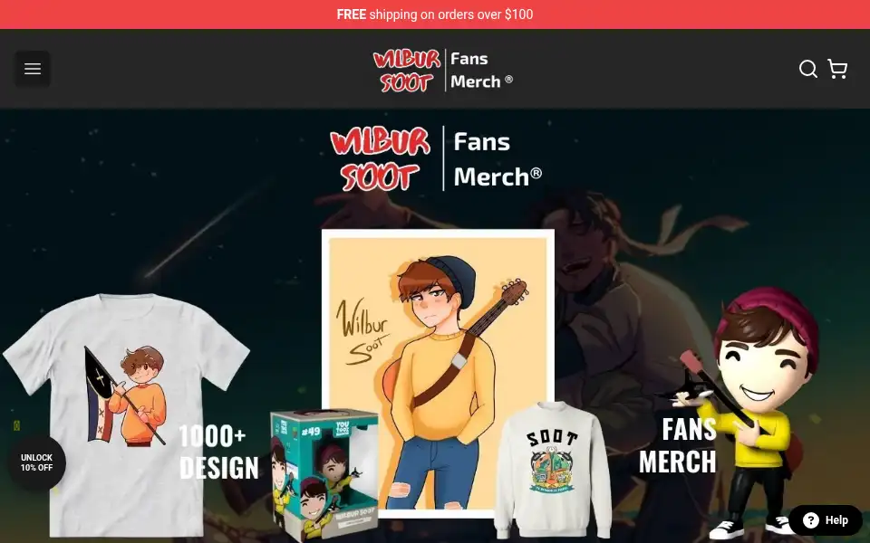 Screenshot of wilbur-soot.store