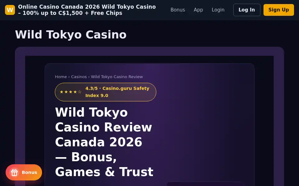 Screenshot of wild-tokyo-official.ca