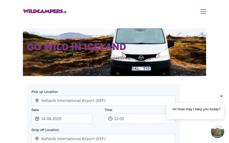 Screenshot of wildcampers.is