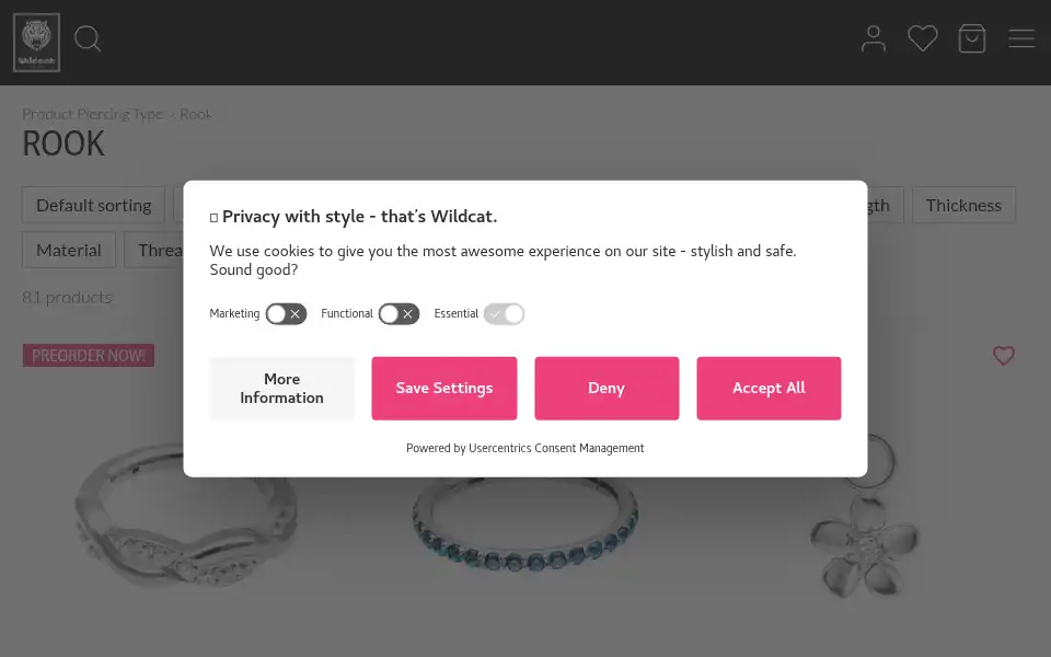 Screenshot of wildcat.co.uk