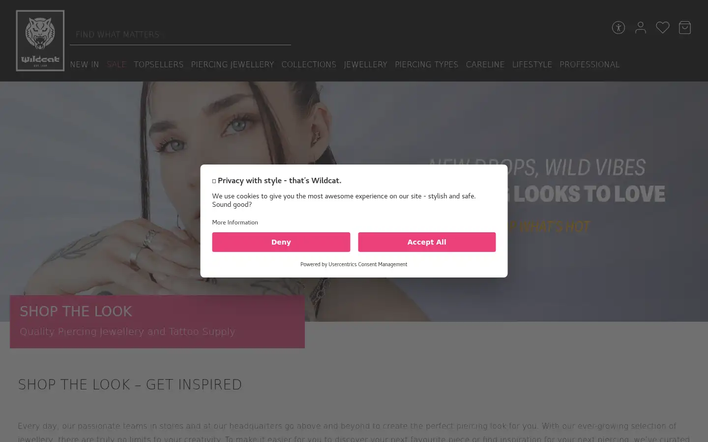 Screenshot of wildcat.eu