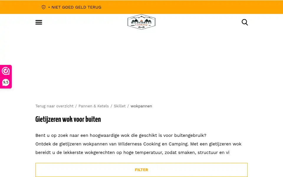 Screenshot of wilderness-cooking.nl