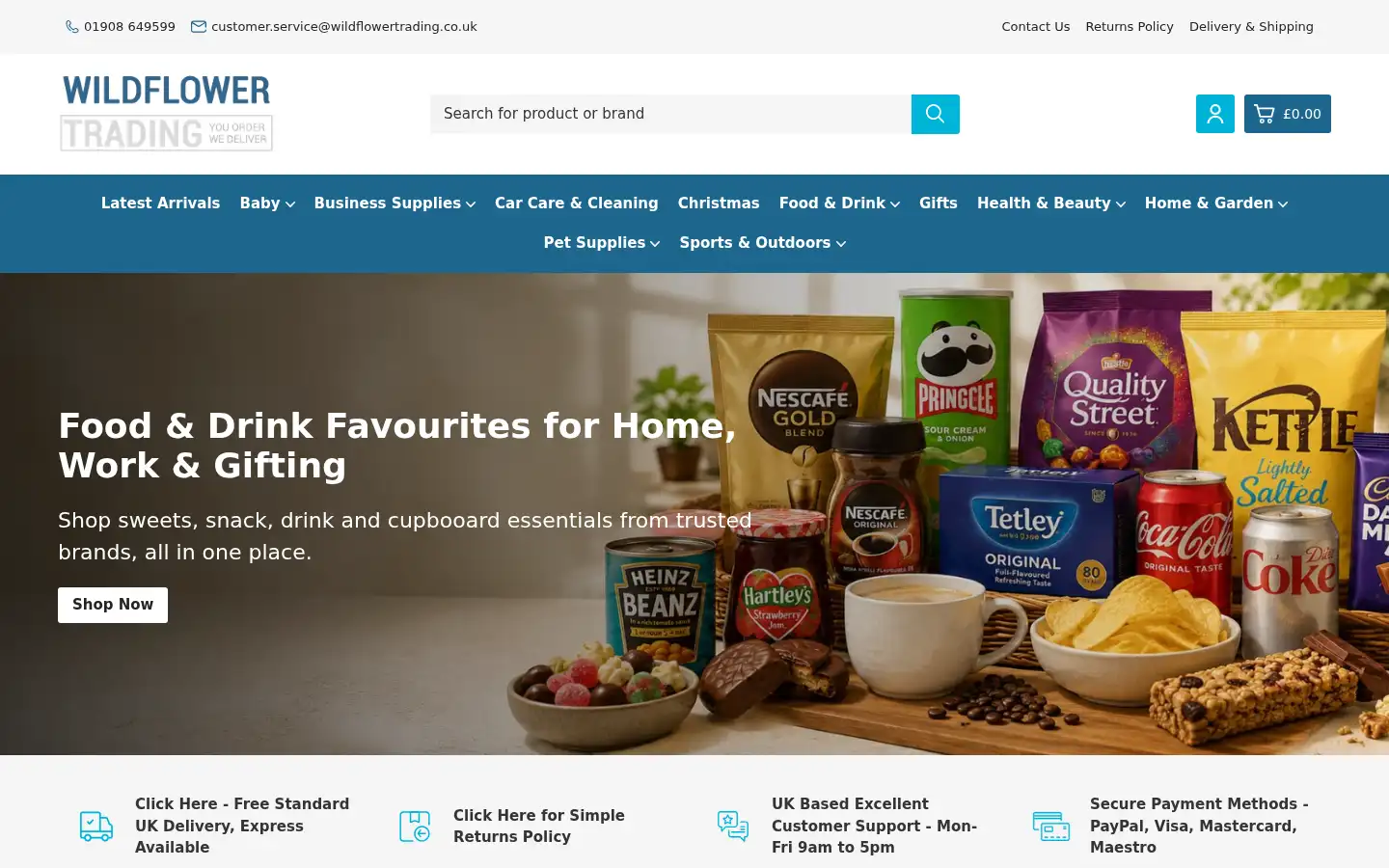 Screenshot of wildflowertrading.co.uk