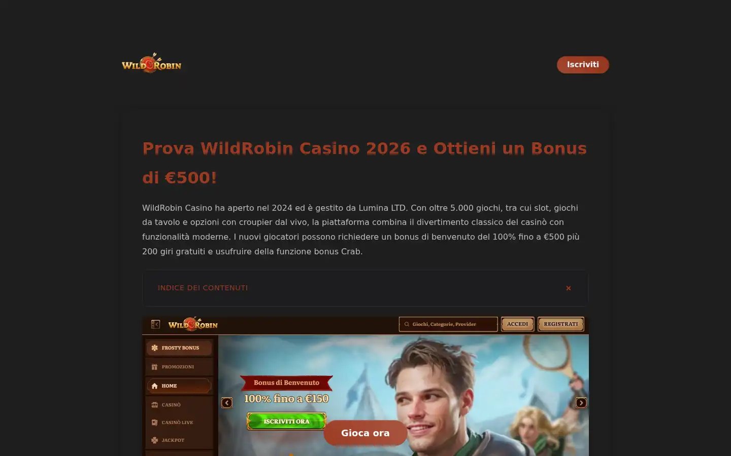 Screenshot of wildrobin.it.com