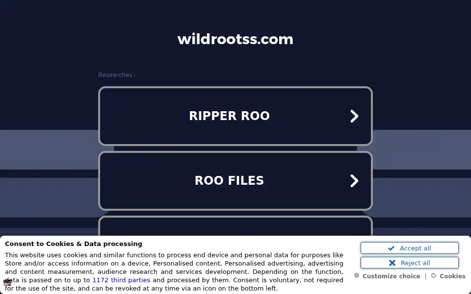 Screenshot of wildrootss.com