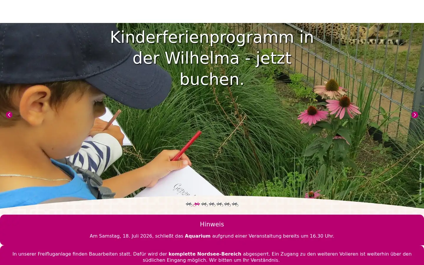 Screenshot of wilhelma.de