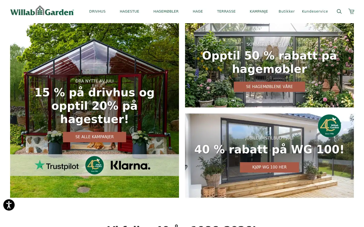 Screenshot of willabgarden.no