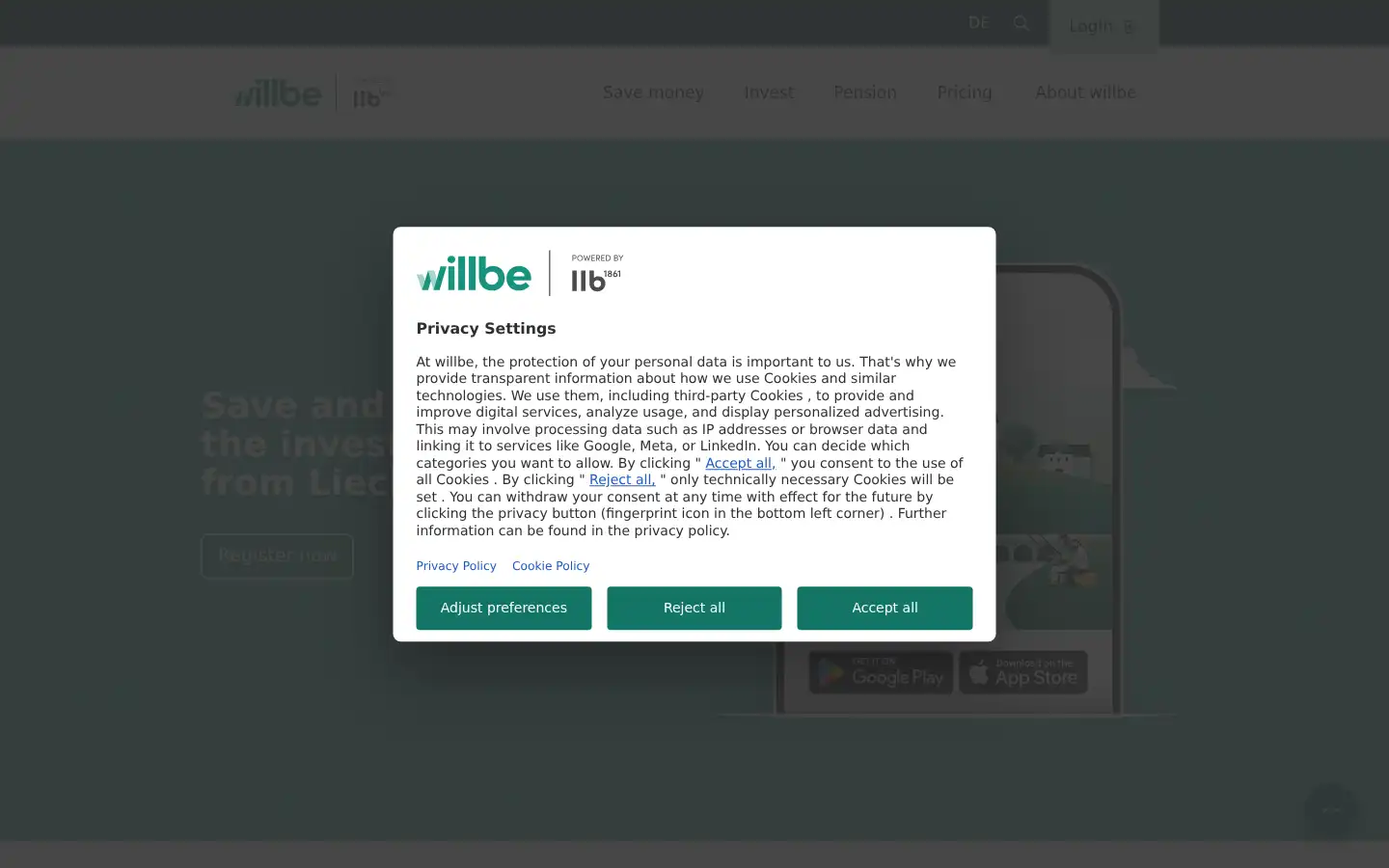 Screenshot of willbe-invest.de