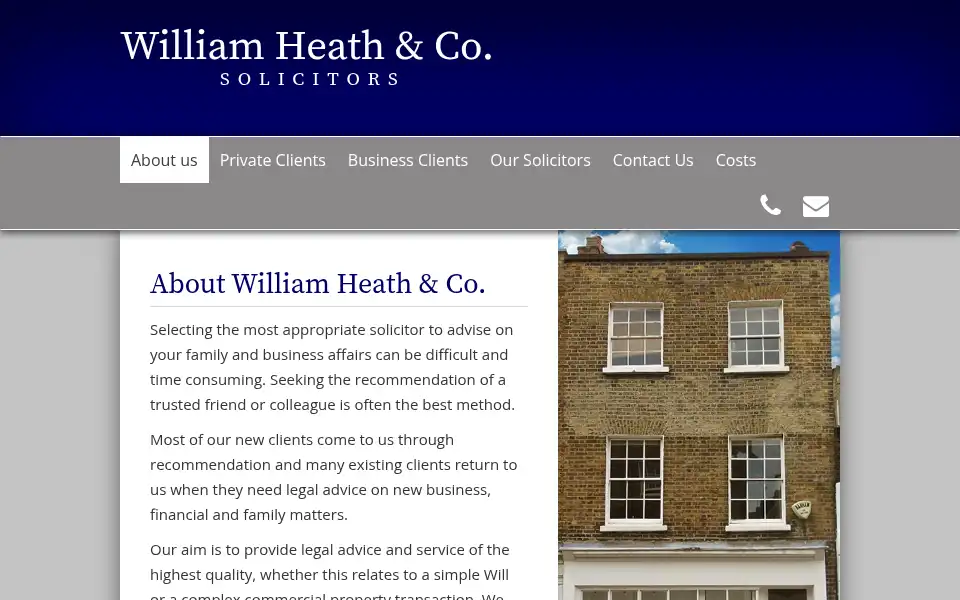Screenshot of williamheath.co.uk
