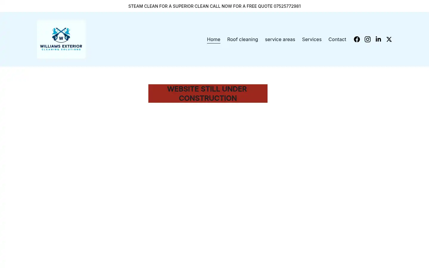 Screenshot of williamsexteriorcleaningsolutions.co.uk