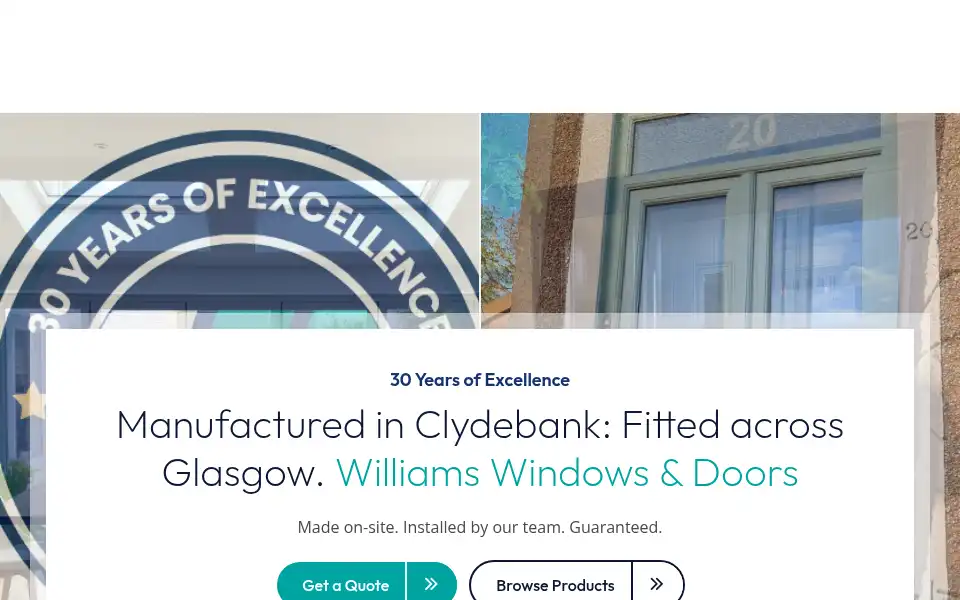 Screenshot of williamswindows.co.uk