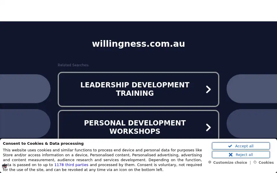 Screenshot of willingness.com.au