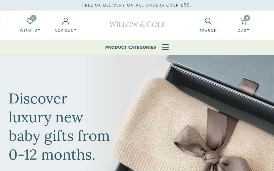 Screenshot of willowandcole.co.uk