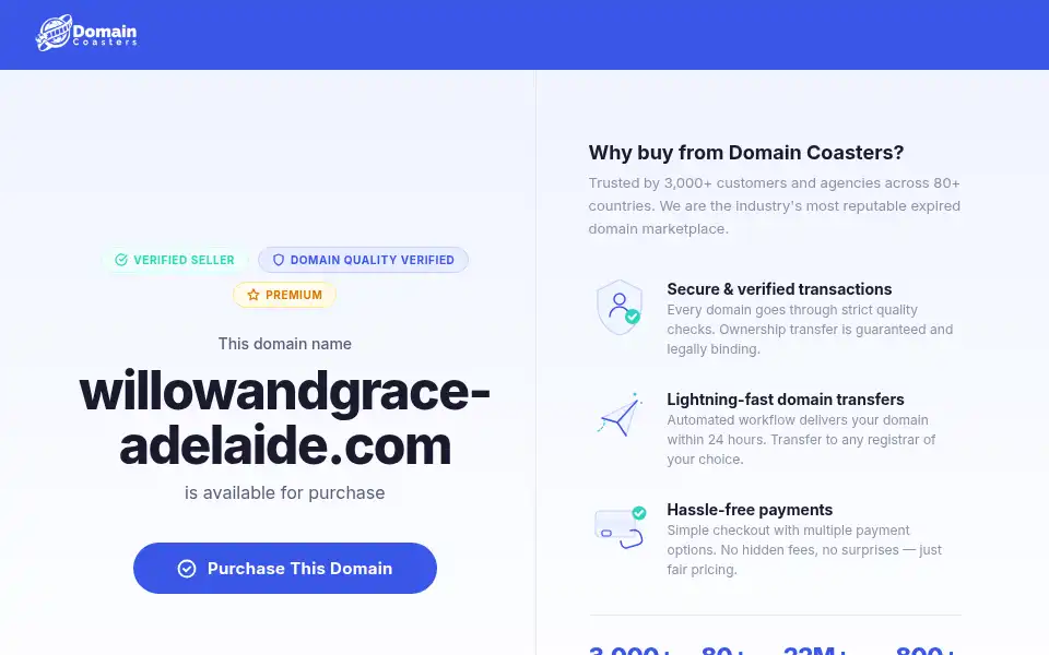 Screenshot of willowandgrace-adelaide.com