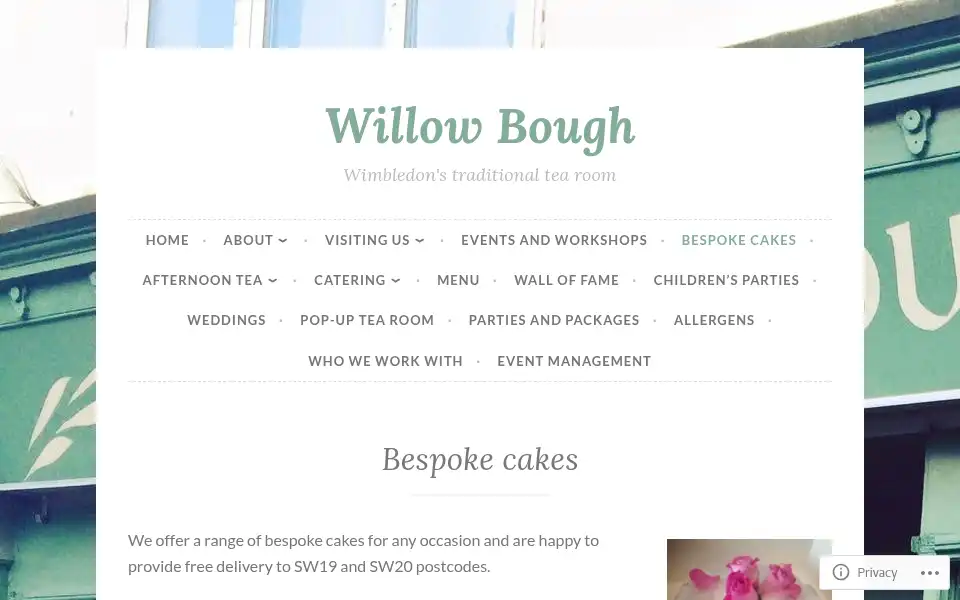 Screenshot of willowboughtearooms.com