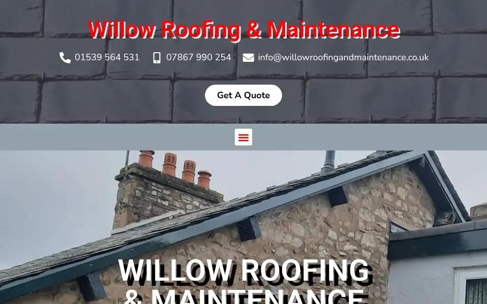 Screenshot of willowroofingandmaintenance.co.uk