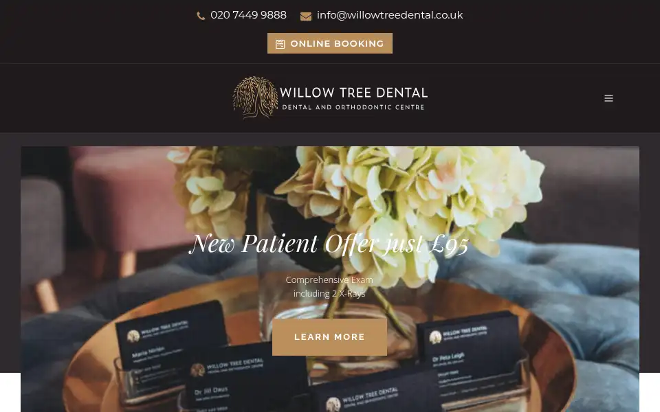 Screenshot of willowtreedental.co.uk