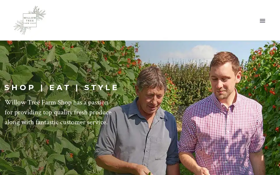 Screenshot of willowtreefarmshop.co.uk